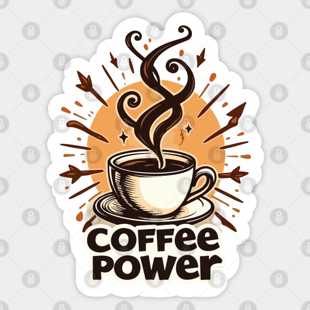 Coffee Power Sticker by Urbanprint